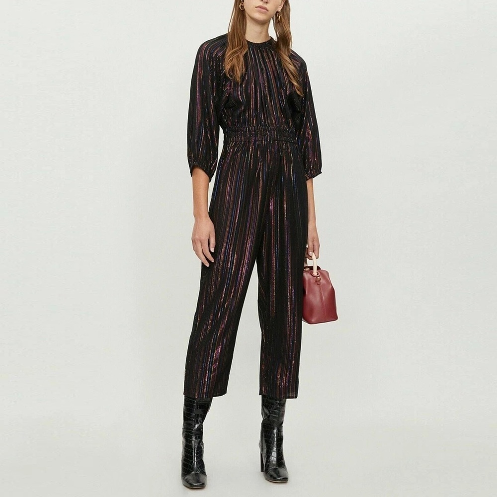 Apiece Apart - Quinty Lurex Plaid Metallic Jumpsuit